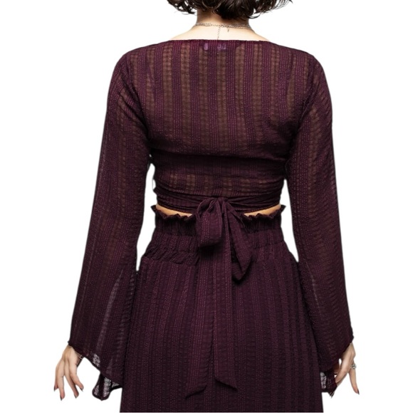 Disturbia Deep Purple Wrap Blouse - Picture 3 of 13